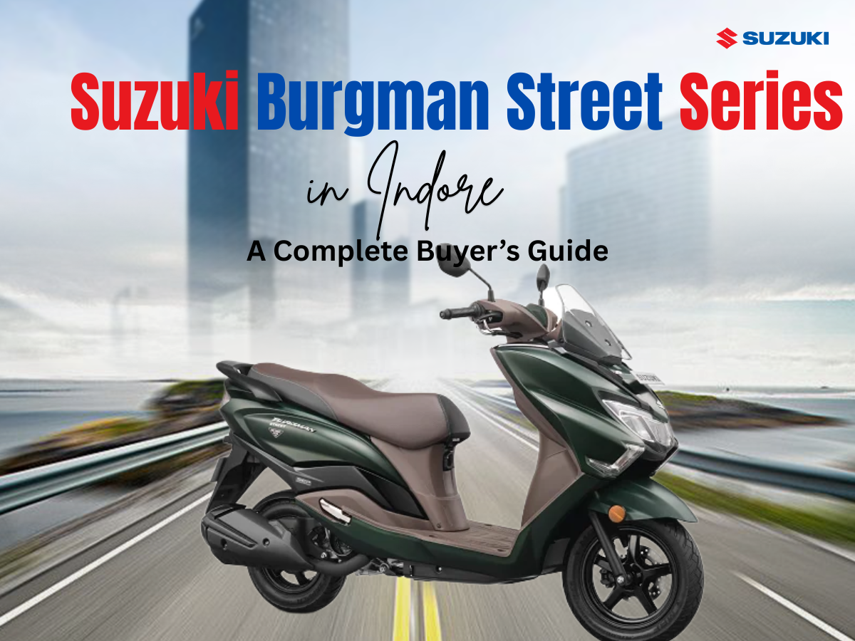Suzuki Burgman Street scooter showcasing stylish design and modern features in Indore