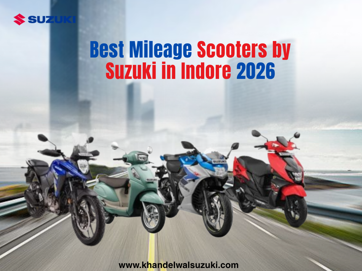 Best mileage Suzuki scooters in Indore 2026 including Access 125 and Burgman Street for fuel efficiency