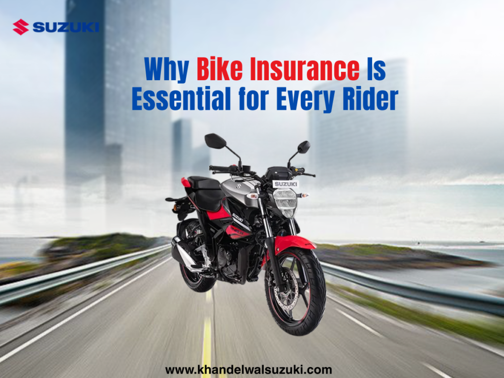 Bike insurance for Suzuki two wheelers protects riders from accidents, theft, third-party liability, and unexpected repair expenses.